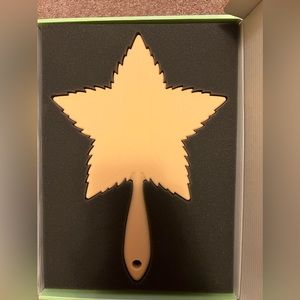 Jeffree Star soft touch leaf mirrors in nude and mint green
